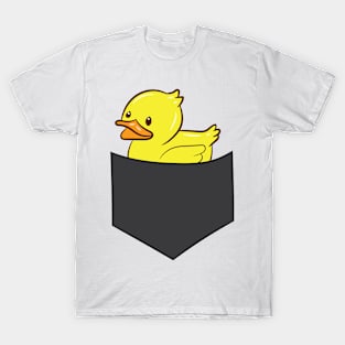 Rubber Duck In Pocket Funny Duck In A Pocket Rubber Duck T-Shirt